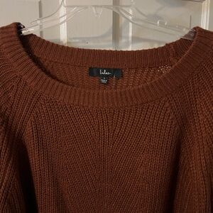 Lulu’s Women's  Dark Pumpkin Sweater